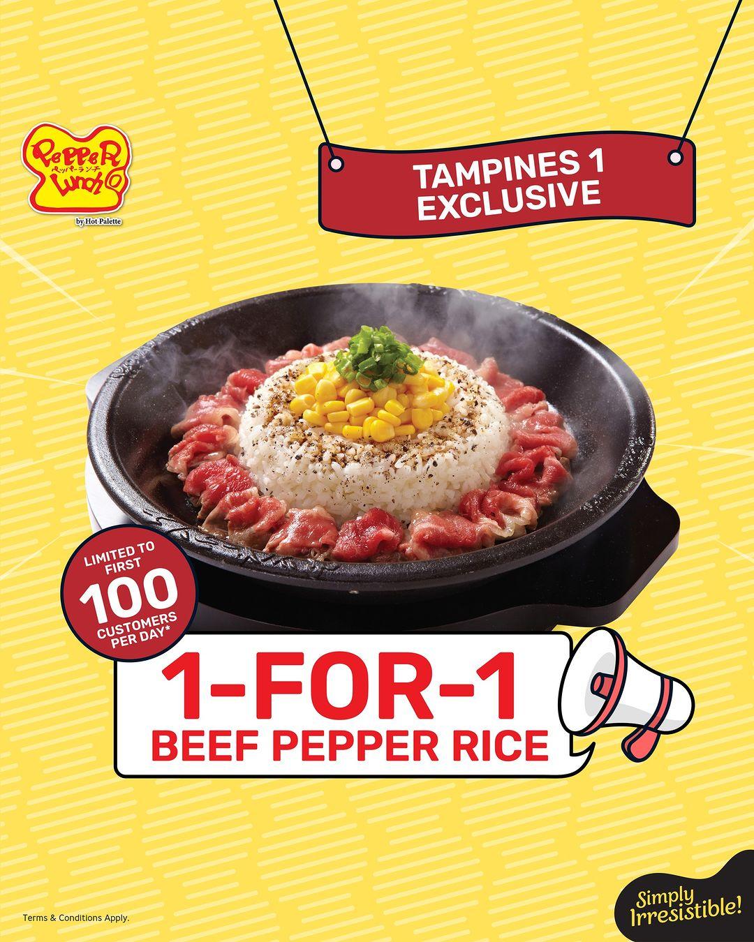 Pepper Lunch reopens at Tampines 1