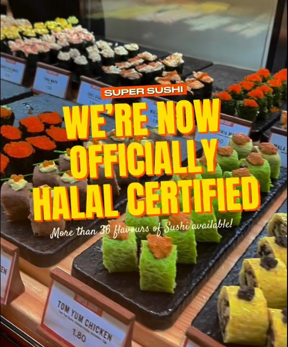 Super Sushi is now halal-certified