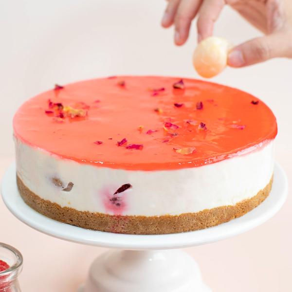 Lychee Raspberry Cheesecake