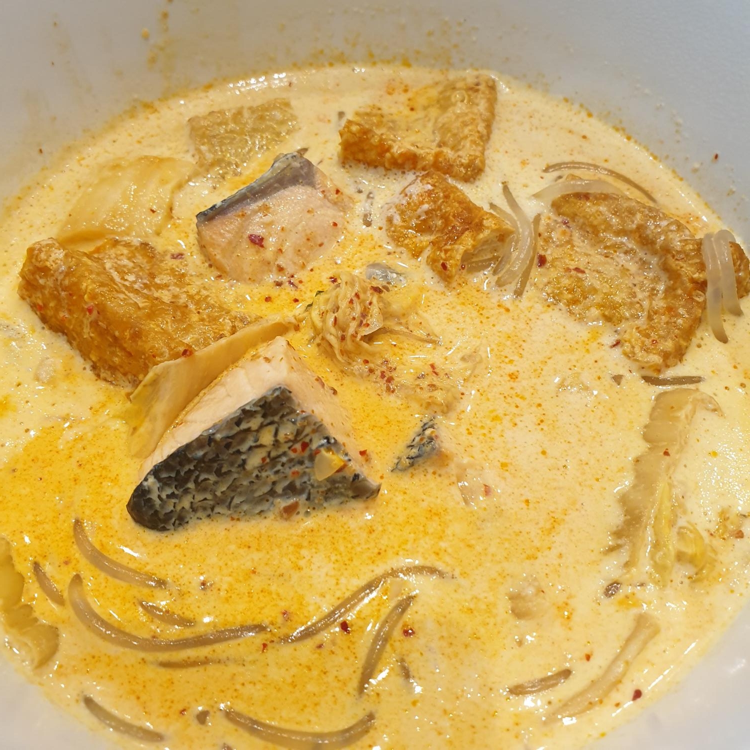 Salmon and Prawn Korean Laksa