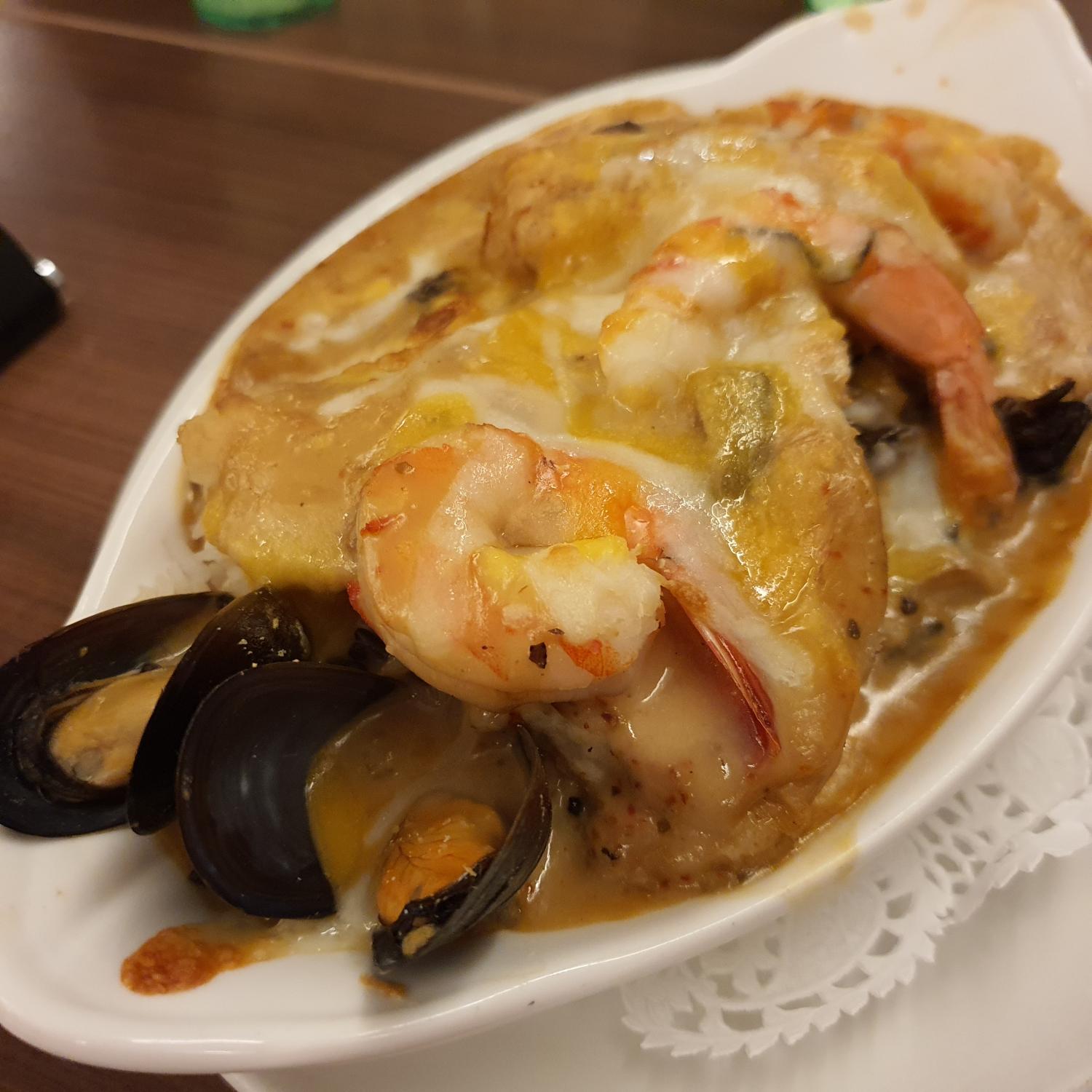 Fisherman's Catch Baked Rice