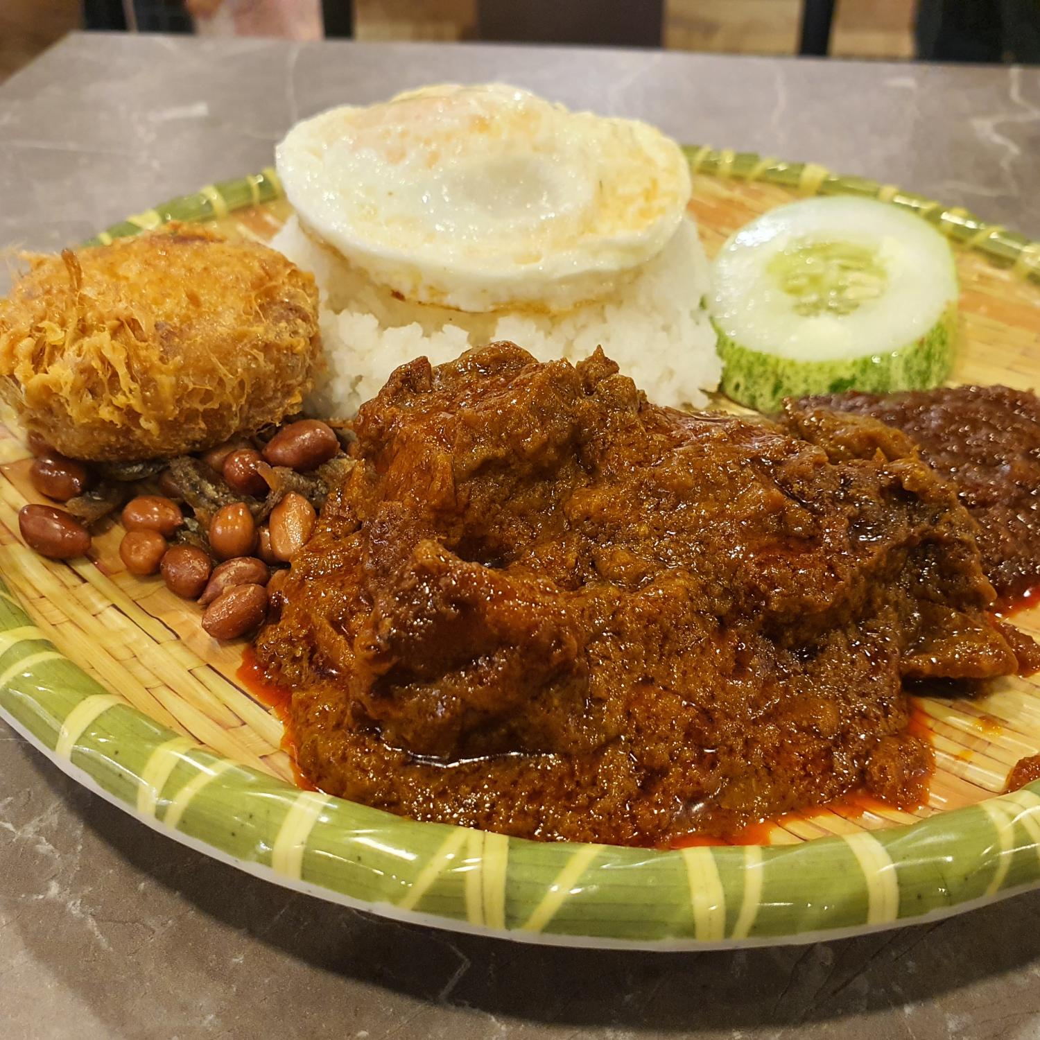 Nasi Lemak Beef Rendang