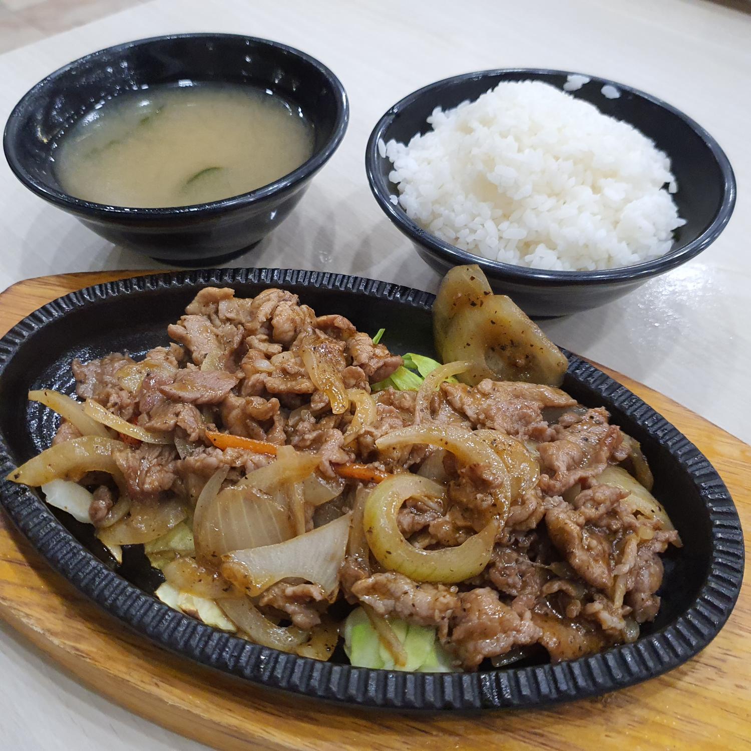 Teppan Black Pepper Beef Set
