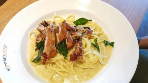 Thai Green Curry Grilled Pasta