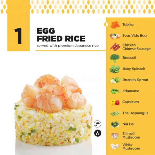 Egg Fried Rice and Prawn