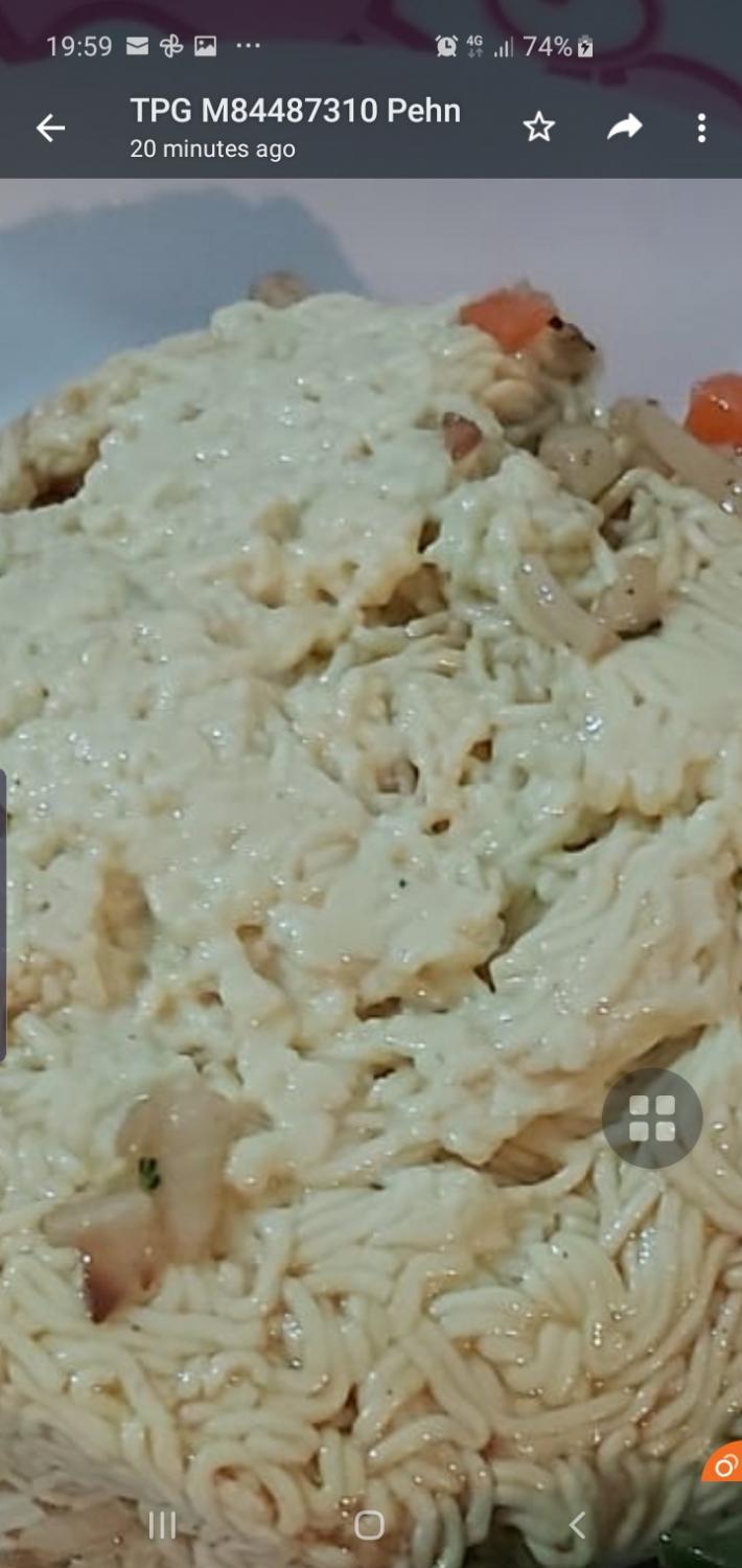 Roasted chicken noodles expired  decomposed noodles