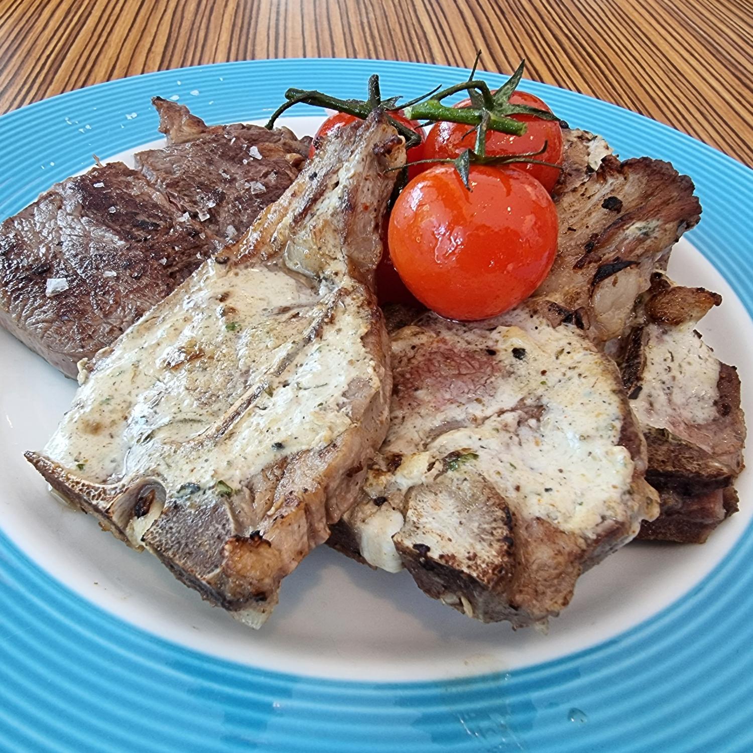 Green Chilli Curd Marinade Lamb T-Bone Chop
