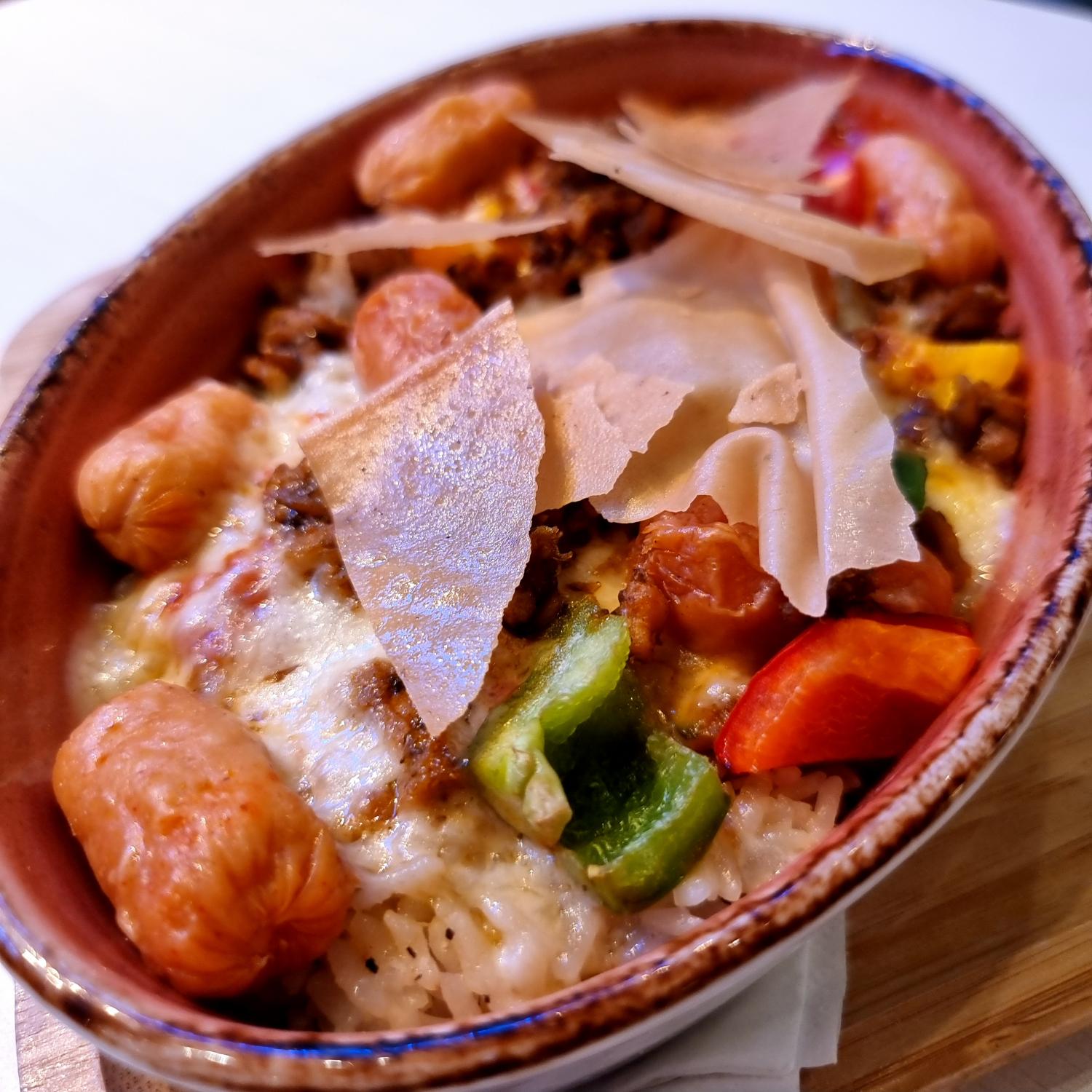 Chicken Sausage Bake Rice