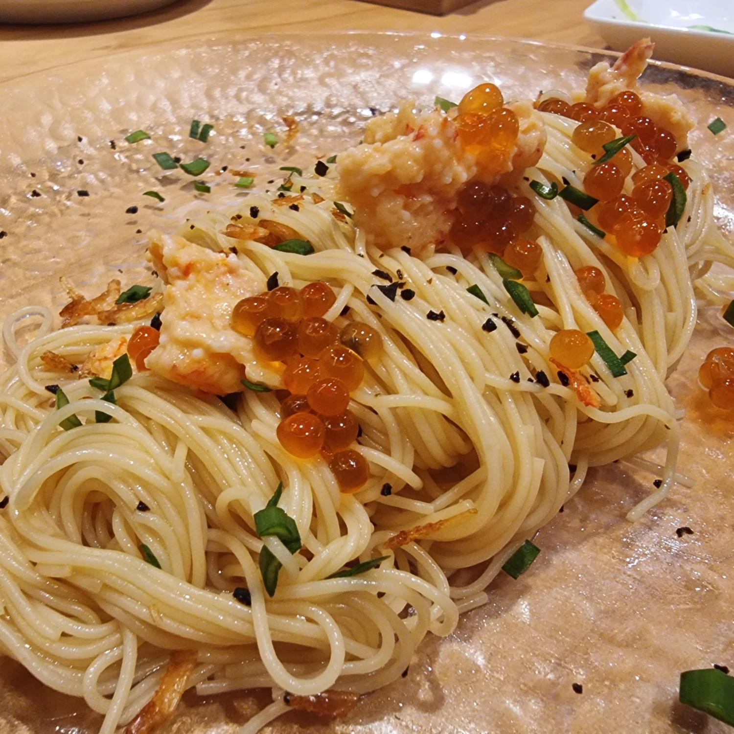 Chilled Truffle Capellini with Scallops