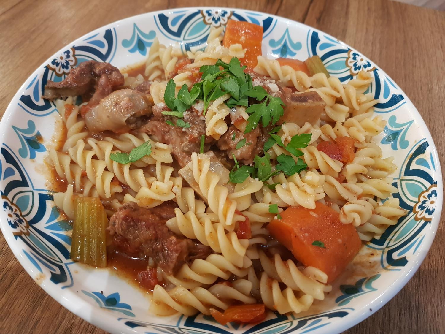 Slow-cook Short Rib Stew Fusilli
