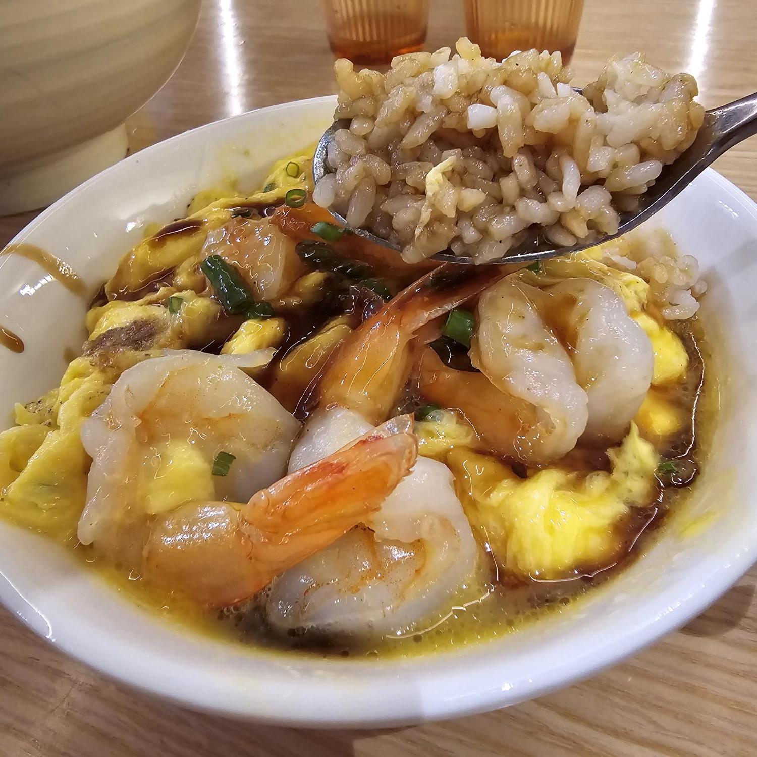Seafood Omelette Rice