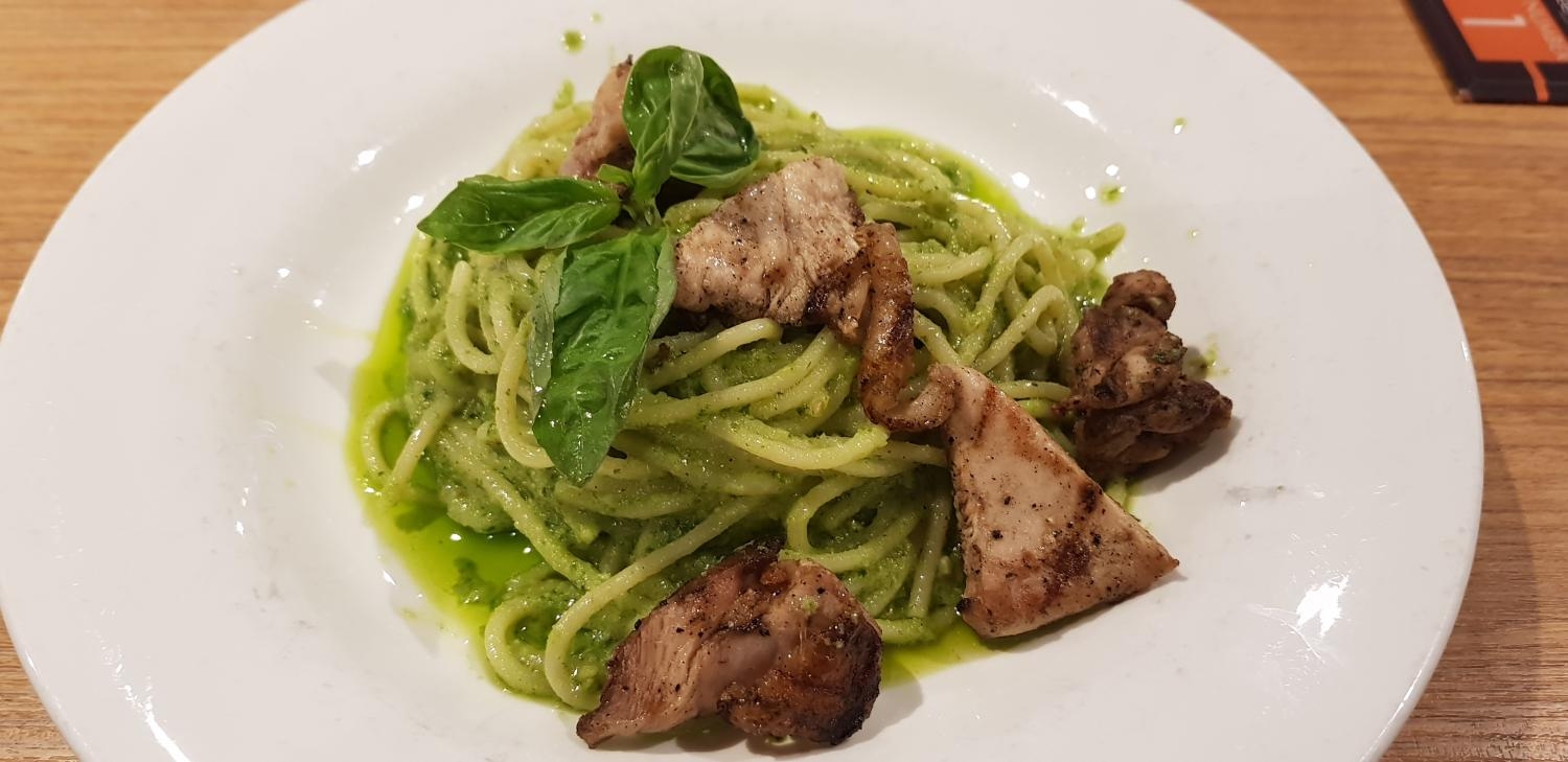 Grilled Chicken Pesto Pasta