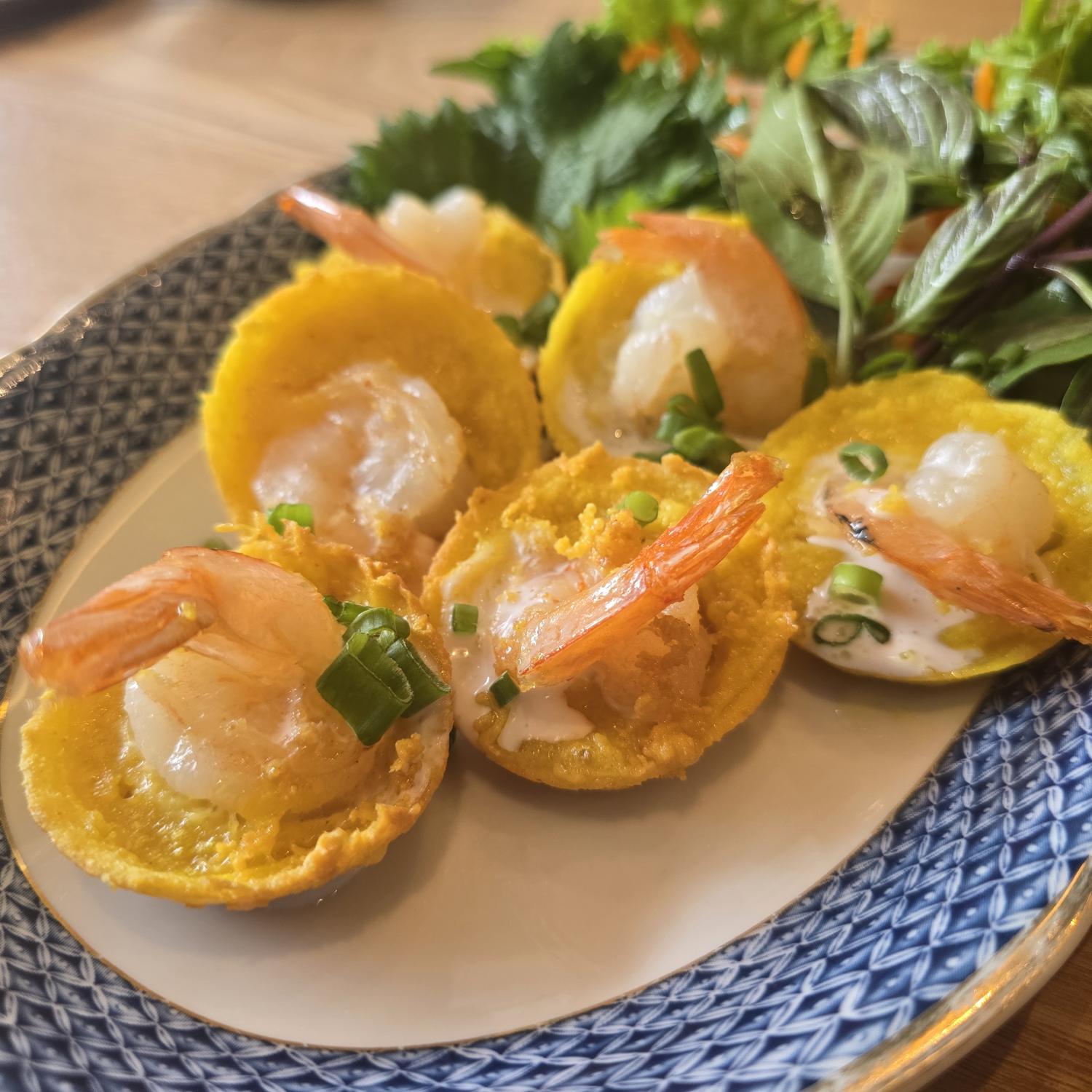 Savoury Prawn & Coconut Mini Pancake