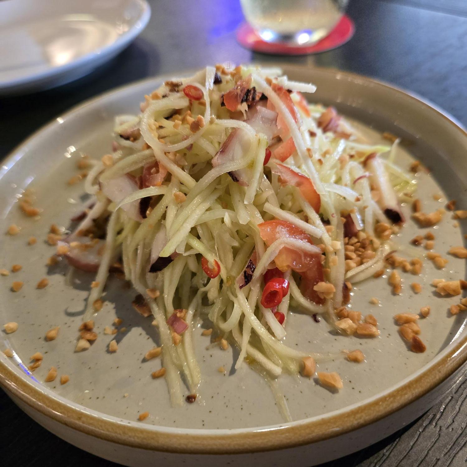 Thai Mango Salad with BBQ Octopus