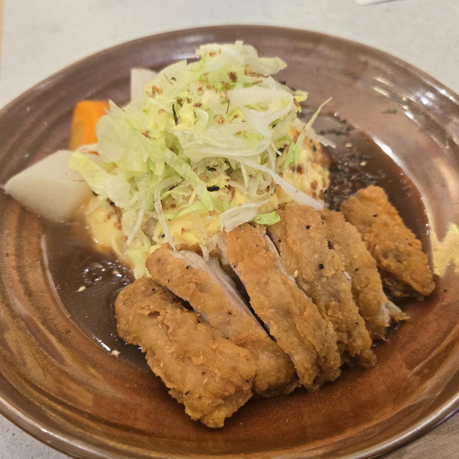 Fried Chicken Cutlet Scrambled Egg Rice