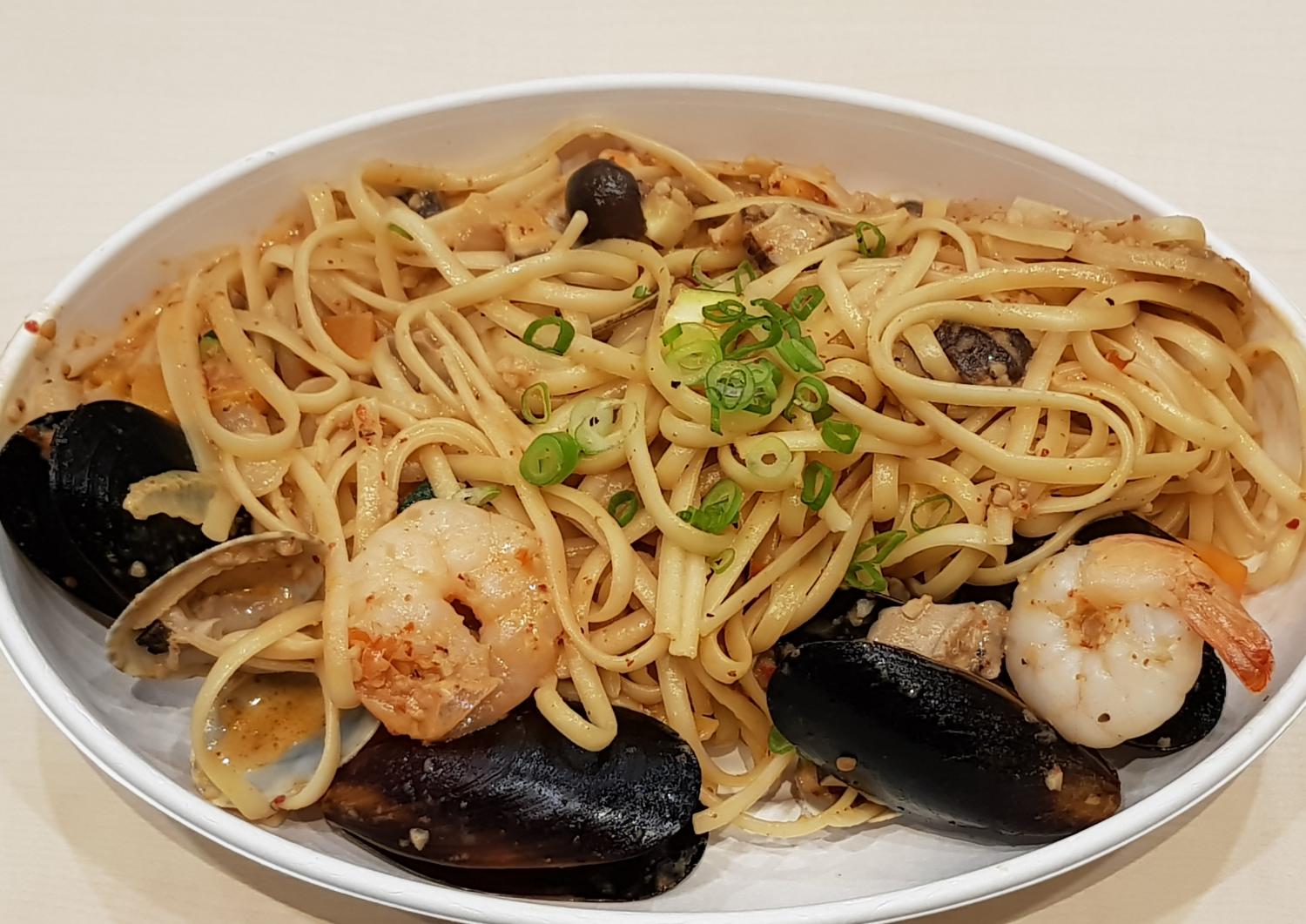 Creamy Korean Seafood Pasta
