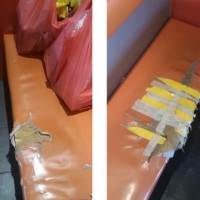 Unsightly cushion at Aljunied Anana's Cafe