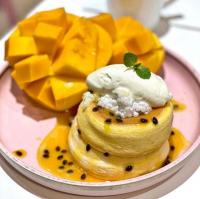 Mango Passionfruit Souffle Pancake