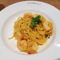 Salted Egg Prawn Pasta