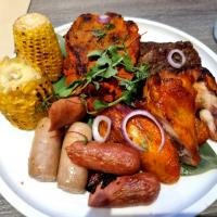 Chicken Wings, Lamb Chop, Steak and Sausages