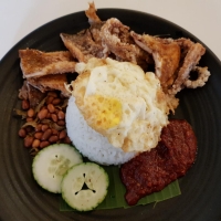 Nasi Lemak Kukus with XXL Sotong 