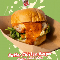 Butter Chicken Cutlet Burger