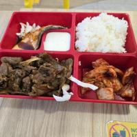 Salmon + BBQ Beef Bento