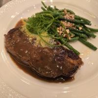 Sirloin Steak with saute Kenya bean