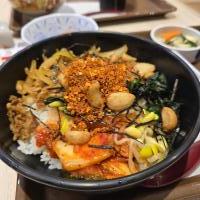 Fried Garlic & Chili Garlic Flakes Beef Yakiniku Bibimbap