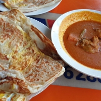 Roti Prata Egg  and Teh Tarik