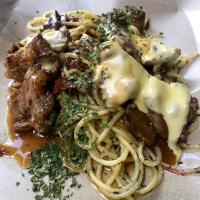 Cheesy Beef Steak Pasta