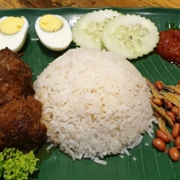 Nasi Lemak with Minangkabau Beef Rendang